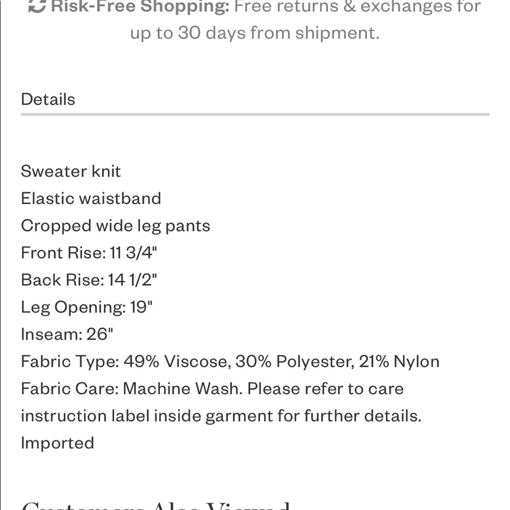 JustFab-Ankle Length Ribbed Pants - Picture 15 of 15